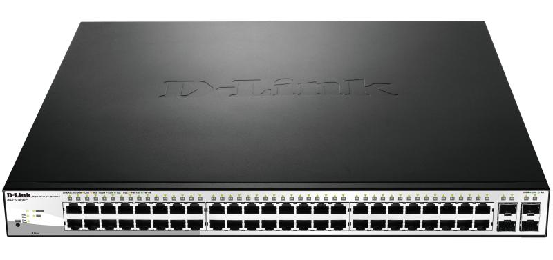 Switch Gigabit D-Link DGS-1210-52, WebSmart коммутатор с 48 портами 10/100/1000Base-T + 4 портами SFP и функцией энергосбережения