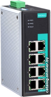 Промышленный неуправляемый коммутатор MOXA EDS-308-T, 8 портов 10/100BaseT(X), IP30, от -40 до 75°C, DIN-Rail