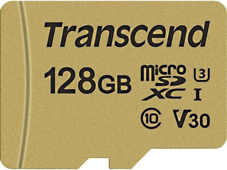 Micro SD 128 Gb Transcend Class 10 UHS-I TS128GUSD500S (Adapter SD) RTL