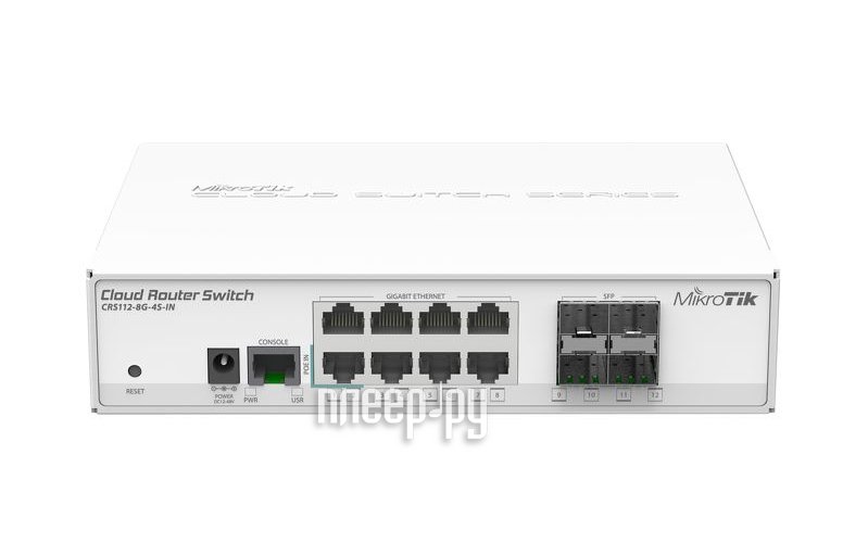 Switch MikroTik CRS112-8G-4S-IN управляемый коммутатор