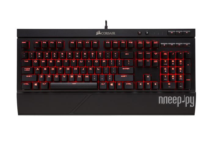Клавиатура Corsair K68 (CH-9102010-RU) (механическая, 113 клавиш, 6 программируемых, Cherry MX Red, RGB подсветка, USB, черная, CH-9102010-RU) 