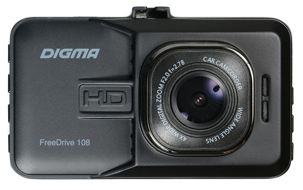 Автомобильный видеорегистратор Digma FreeDrive 108 черный 
