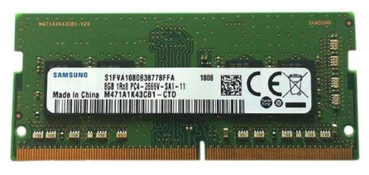SO-DIMM DDR4 8GB PC-21300 2666Mhz Samsung (M471A1K43CB1-CTD) 1.2V