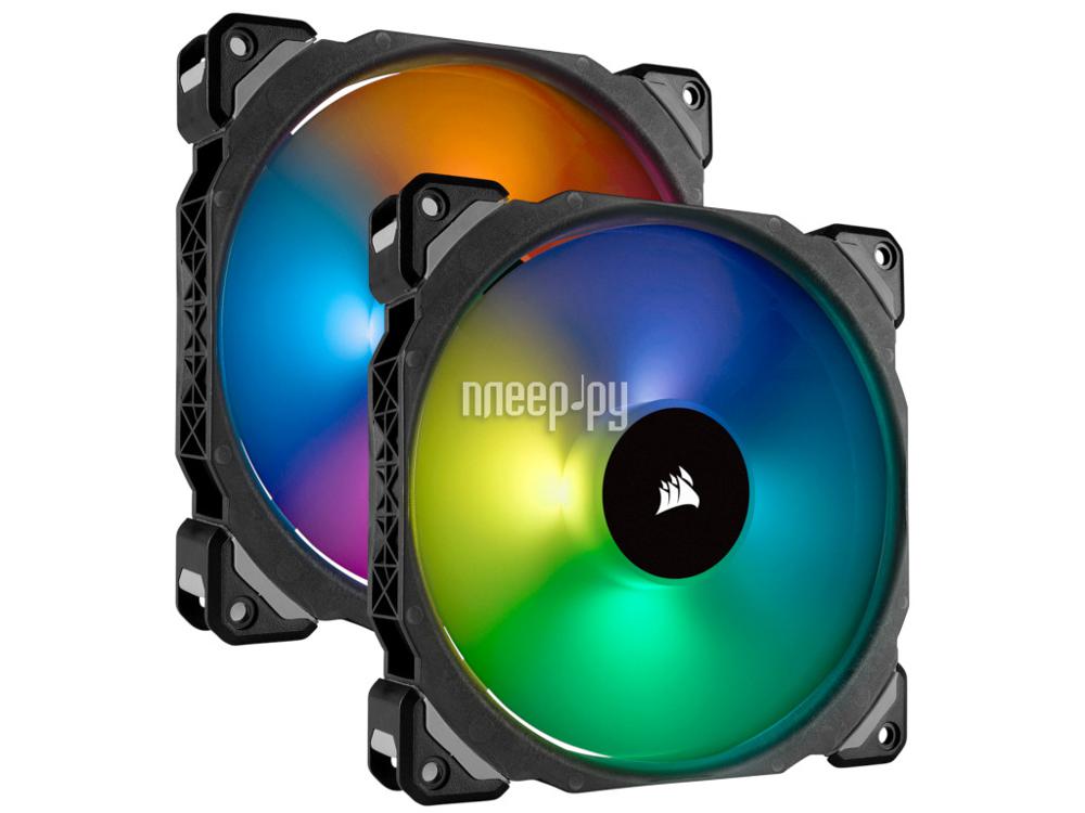 Вентилятор 140mm Corsair ML140 PRO RGB Twin Pack (CO-9050078-WW) RTL