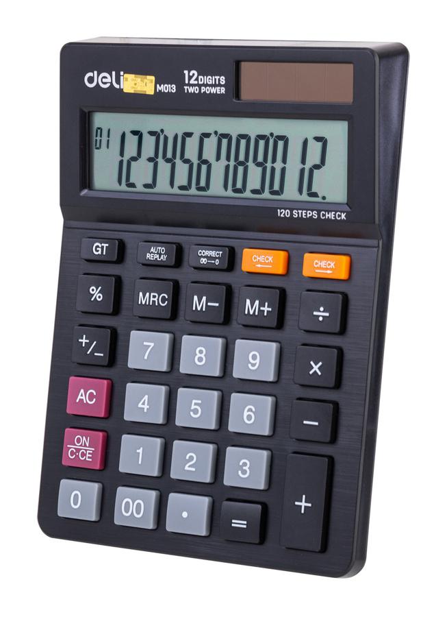 Калькулятор DELI EM01320 12-разрядный черный