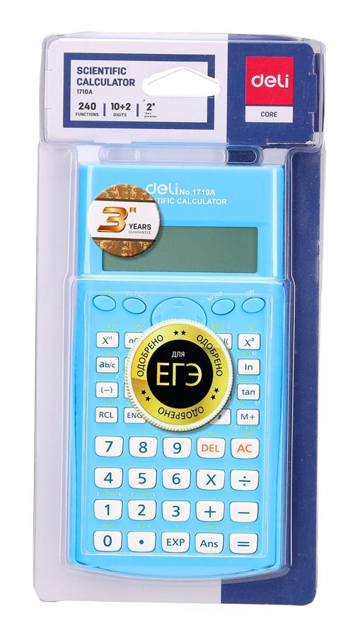 Калькулятор DELI E1710A/BLU 10+2-разрядный синий