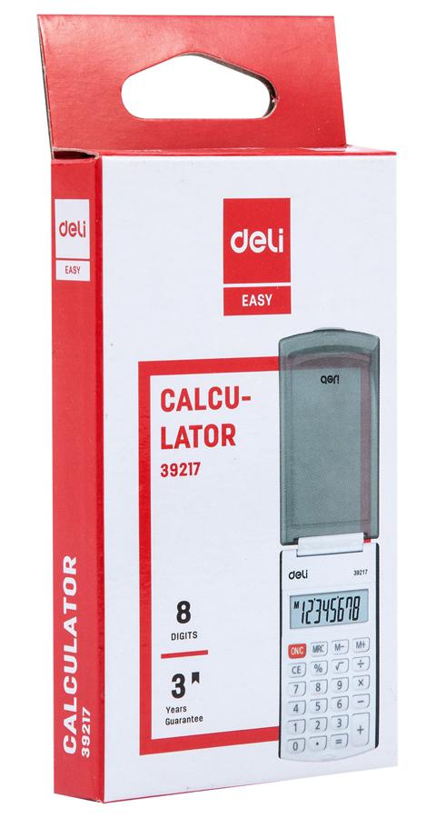 Калькулятор DELI E39217/BLACK 8-разрядный черный