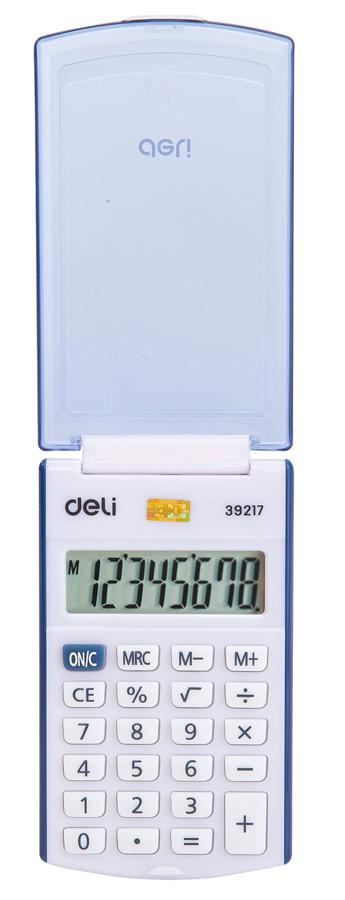 Калькулятор DELI E39217/BLUE, 8-разрядный, синий