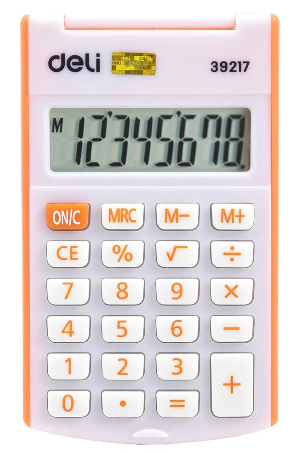 Калькулятор DELI E39217/OR, 8-разрядный, оранжевый