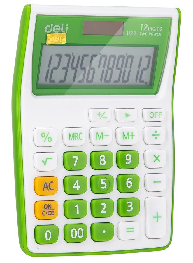 Калькулятор DELI E1122/GRN 12-разрядный зеленый