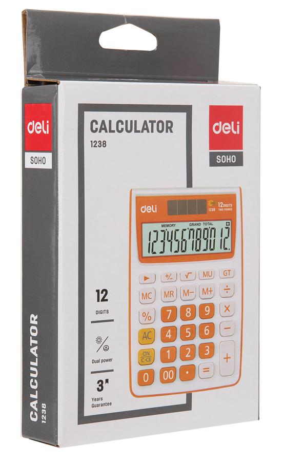 Калькулятор DELI E1238/GRN 12-разрядный зеленый