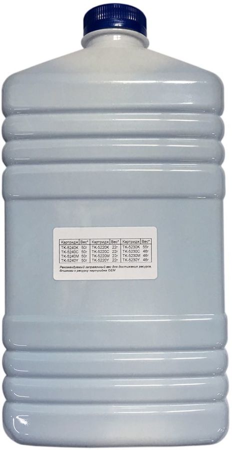 Тонер CET PK208 для Kyocera Ecosys M5521cdn/M5526cdw/P5021cdn/P5026cdn голубой 500грамм бутылка