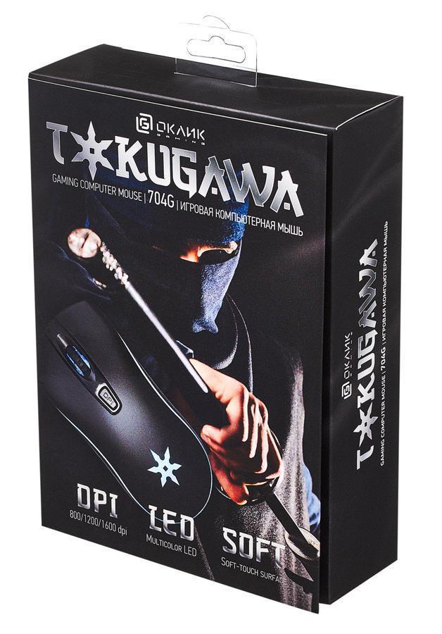 Мышь OKLICK 704G TOKUGAWA игровая оптическая проводная USB черный [mw-1909]