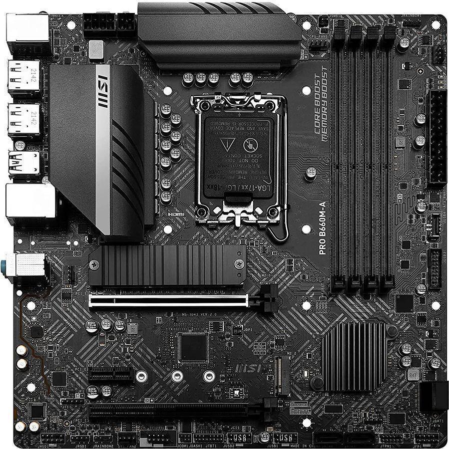 Материнская плата MSI PRO B660M-A DDR4 LGA 1700 Intel B660 mATX Ret ...