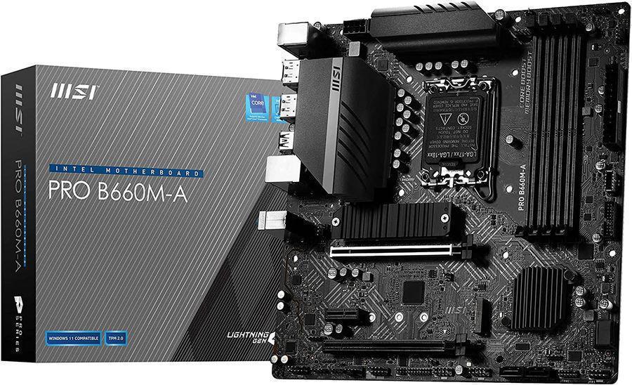 Материнская плата MSI PRO B660M-A DDR4 LGA 1700 Intel B660 mATX Ret ...