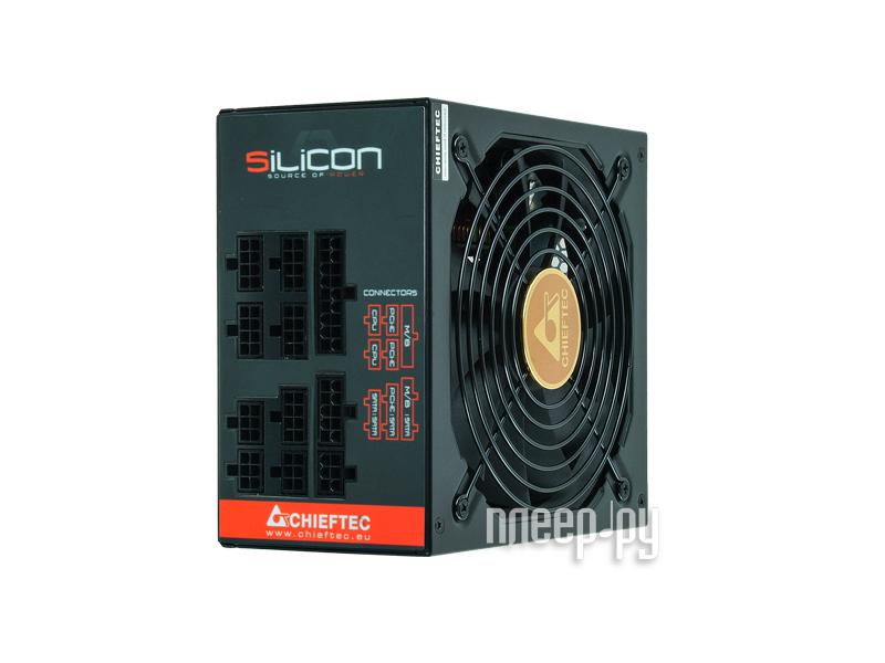БП Chieftec Silicon 650W SLC-650C (ATX 2.3, 650W, 80 PLUS BRONZE, Active PFC, 140mm fan, Full Cable Management) RTL