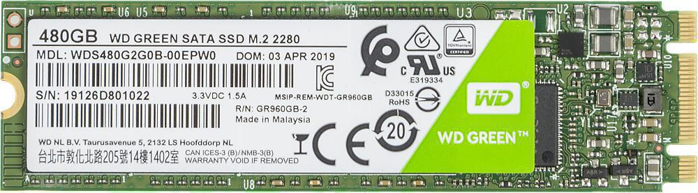SSD M.2 WD 480Gb Green (WDS480G2G0B) RTL