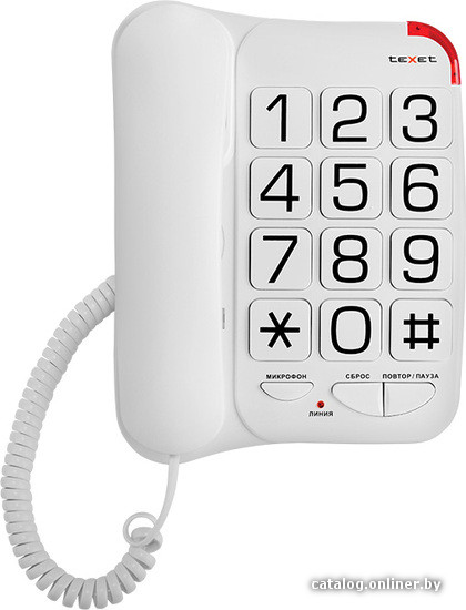 Телефон проводной TeXet TX-201 белый