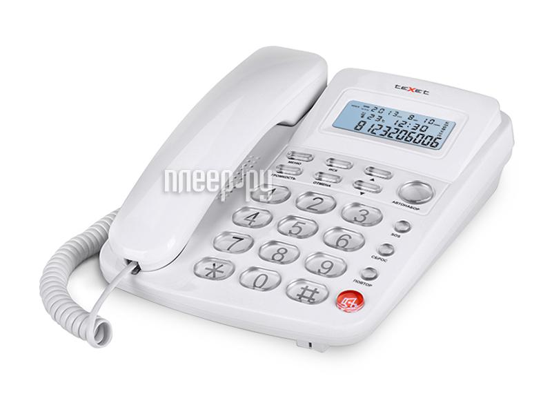 Телефон проводной TeXet TX-250 белый