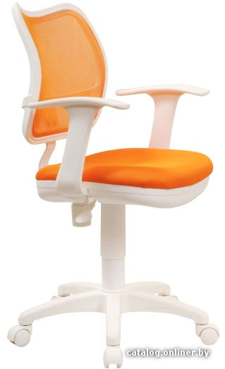 Кресло Бюрократ CH-W797/OR/TW-96-1 спинка сетка оранжевый сиденье оранжевый TW-96-1 (пластик белый)