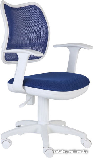 Кресло Бюрократ CH-W797/BL/TW-10 спинка сетка синий сиденье синий TW-10 (пластик белый)