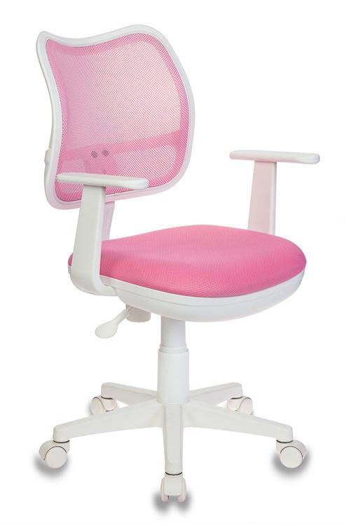 Кресло Бюрократ CH-W797/PK/TW-13A спинка сетка розовый сиденье розовый TW-13A (пластик белый)