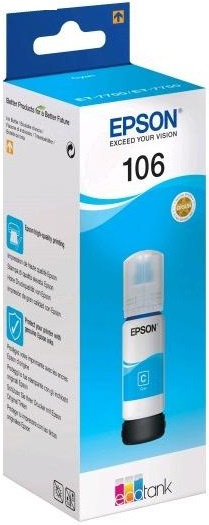 Картридж Epson 106C C13T00R240 голубой (70мл) для Epson L7160/7180
