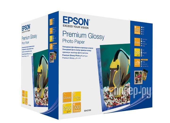Фотобумага Epson C13S042199 13x18см/255г/м2/500л глянцевая