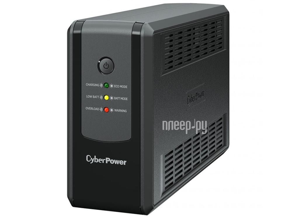 Источник бесперебойного питания CyberPower UT650EG  650VA/360W LED/USB/RJ11/45  (3 EURO) 12V/7Ah*1