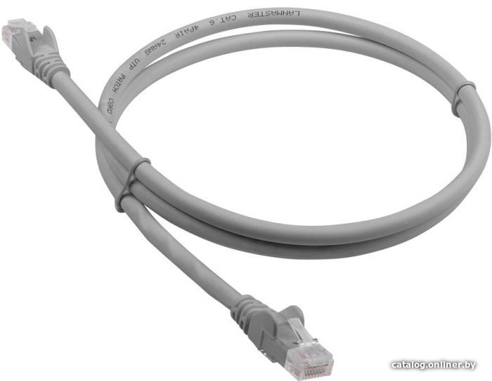 Патч-корд Lanmaster LSZH UTP кат.6, 5.0 м, серый LAN-PC45/U6-5.0-GY