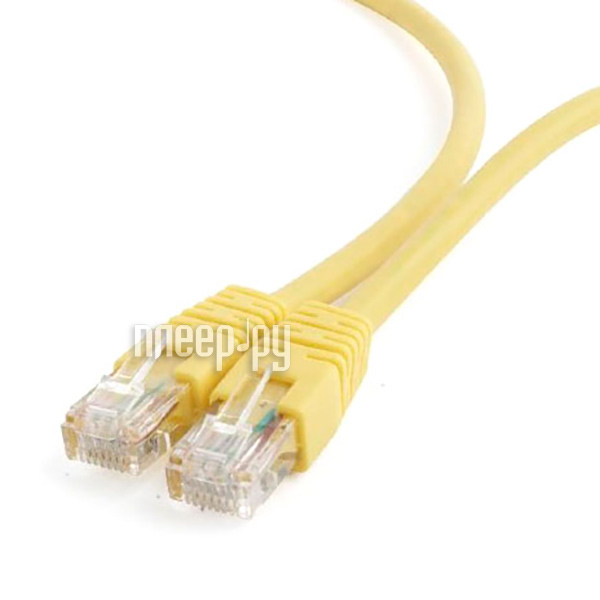 Патч-корд UTP Cablexpert PP6U-0.5M/Y кат.6, 0.5м, литой, многожильный (жёлтый)