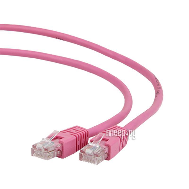 Патч-корд UTP Cablexpert PP12-0.25M/RO кат.5e, 0.25м, литой, многожильный (розовый)