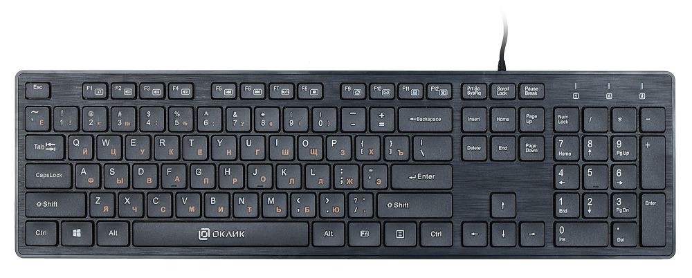 Клавиатура Oklick 520M2U черный/черный