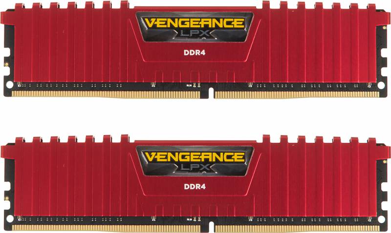 DDR4 8GB KITof2 PC-21300 2666MHz Corsair Vengeance LPX Red (CMK8GX4M2A2666C16R) CL16 16-18-18-35 1.2V RTL