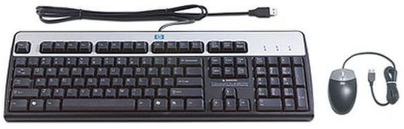 Клавиатура + мышь HP USB Keyboard and Optical Mouse Kit Russian (638214-B21)