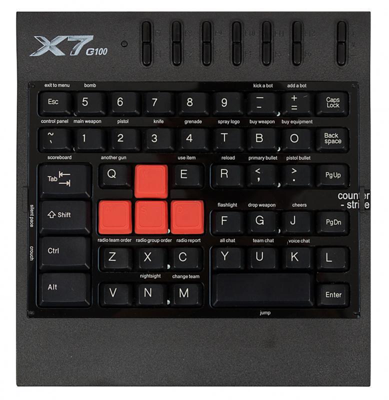Клавиатура A4Tech X7-G100 черный USB Multimedia Gamer