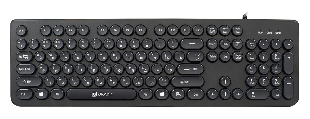 Клавиатура Oklick 400MR черный USB