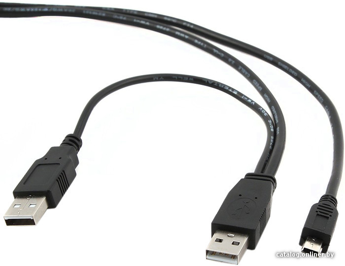 Кабель USB 2.0 A(M)x2-miniB Gembird (CCP-USB22-AM5P-3) 0.9m 