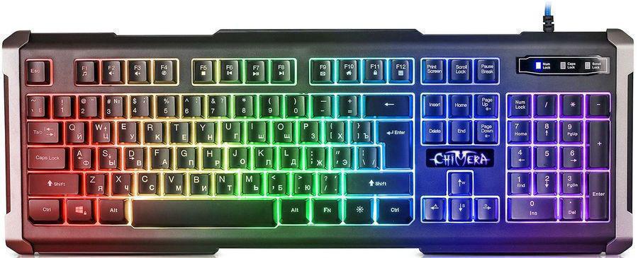Клавиатура игровая DEFENDER Chimera GK-280DL RU,RGB подсветка, 9 режимов, USB 45280