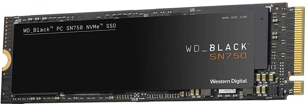 Жесткие диски и SSD WD Твердотельный накопитель SSD WD Black SN750 NVMe WDS100T3X0C 1ТБ M2.2280 (без радиатора) WDS100T3X0C