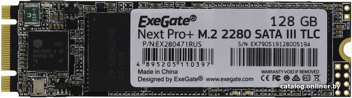 Накопитель SSD  ExeGate Next Pro+ 128 Gb M.2 2280  TLC (SATA-III) EX280471RUS