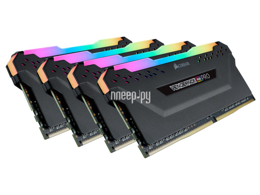 DDR4 64GB KITof4 PC-25600 3200MHz Corsair Vengeance PRO RGB (CMW64GX4M4C3200C16) CL18 RTL