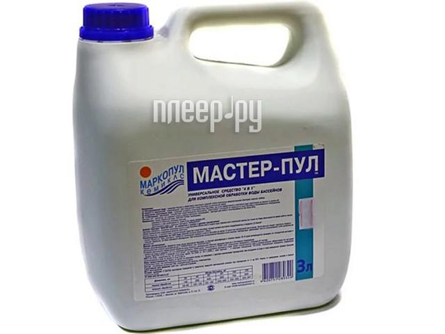 Жидкое безхлорное средство Маркопул-Кэмиклс Мастер-Пул 3л М21