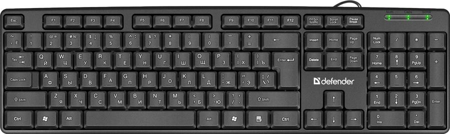 Клавиатура Defender Element HB-520 Black, PS/2