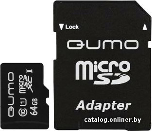 Micro SD 64 Gb QUMO Class 10 UHS-I SDXC (QM64GMICSDXC10U1) RTL