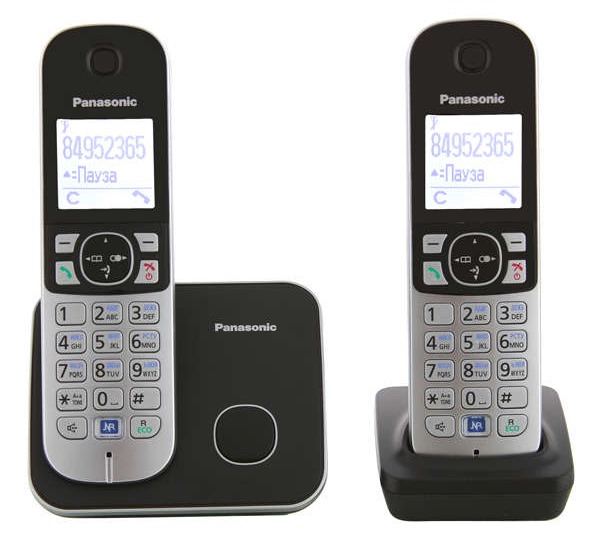 Радиотелефон Panasonic KX-TG6812RUB DECT, Black/Silver