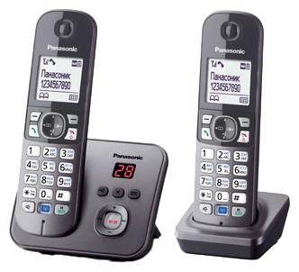 Радиотелефон Panasonic KX-TG6822RUM, DECT, Grey