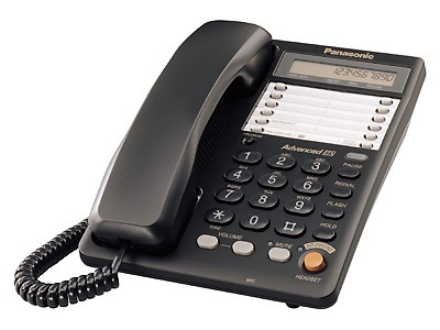 Телефон проводной Panasonic KX-TS2365RUB, черный RTL
