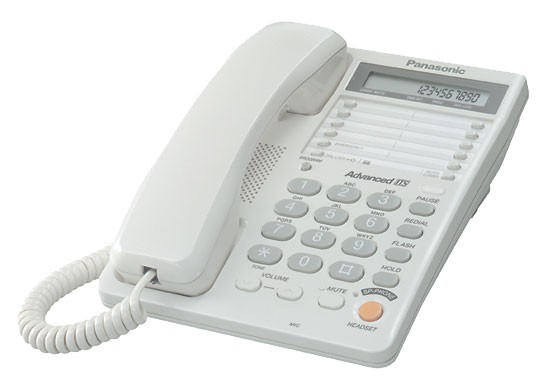 Телефон проводной Panasonic KX-TS2365RUW, белый