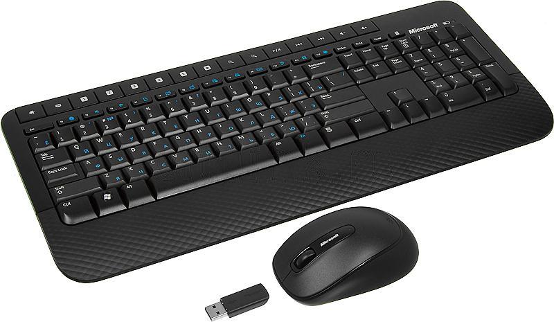 Клавиатура + мышь Microsoft Wireless Desktop 2000 (M7J-00012), беспров., черный, USB, RTL